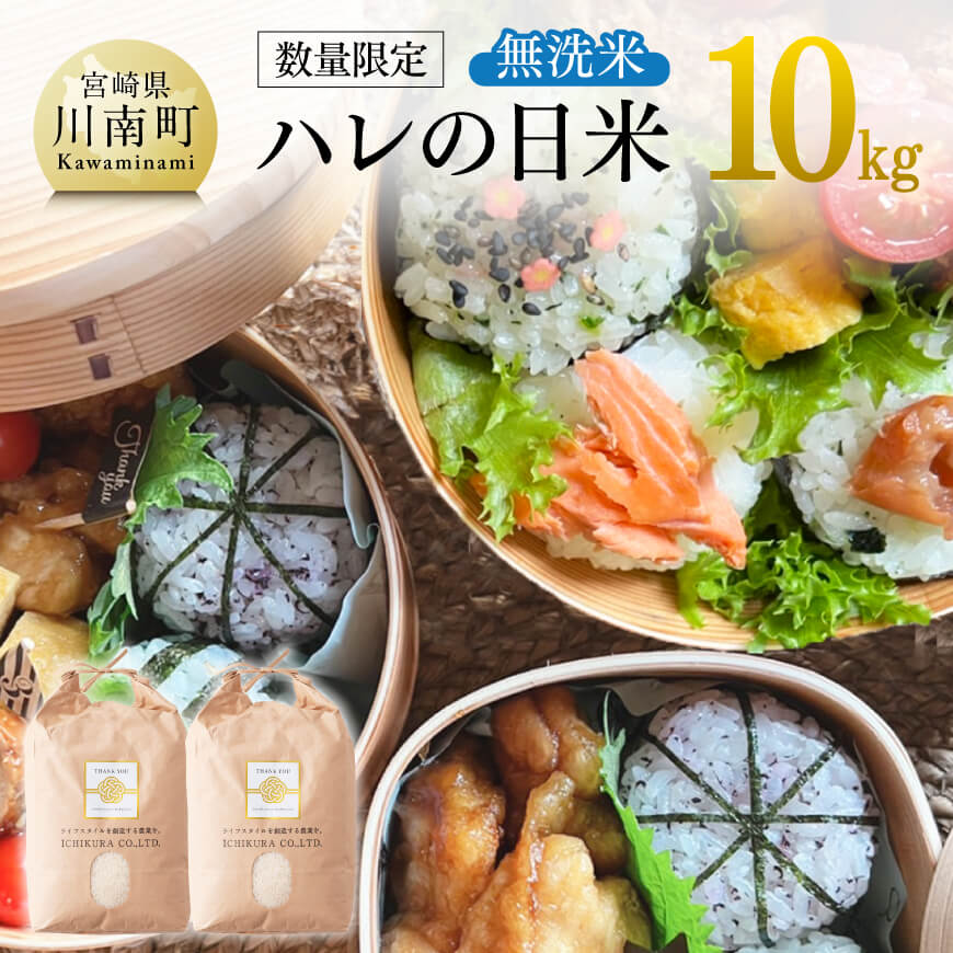 ※レビューキャンペーン※ [数量限定] 令和5年産「ハレの日米」(無洗米)10kg - 国産 米 白米 無洗米 湧水 宮崎県産 無洗米 送料無料]