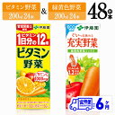 【ふるさと納税】 【6ヶ月定期便】ビタミン野菜(紙)24本+緑黄色野菜(紙)24本 - 伊藤園 飲料類 野菜 緑黄色野菜 ビタミン野菜 ジュース セット 詰め合...