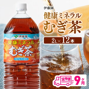 【ふるさと納税】※レビューキャンペーン※ 伊藤園 健康ミネラル むぎ茶 カフェインゼロ 2L×6本×2ケース 定期便 9ヶ月 送料無料【麦茶 備蓄 ペットボトル セット カロリーゼロ 2L ソフトドリンク 飲料 飲み物 全9回】D07303t9