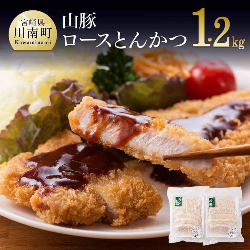 48位! 口コミ数「4件」評価「5」※レビューキャンペーン※《大人気》 山豚 ロースとんかつ 120g×5枚×2袋 計10枚(1.2kg) 送料無料【肉 豚肉 ぶた肉 宮崎県産･･･ 