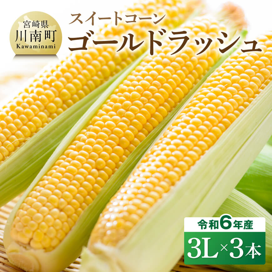 【ふるさと納税】※レビューキャンペーン※【令和6年産】スイートコーン「ゴールドラッシュ」3L×3本【 ...