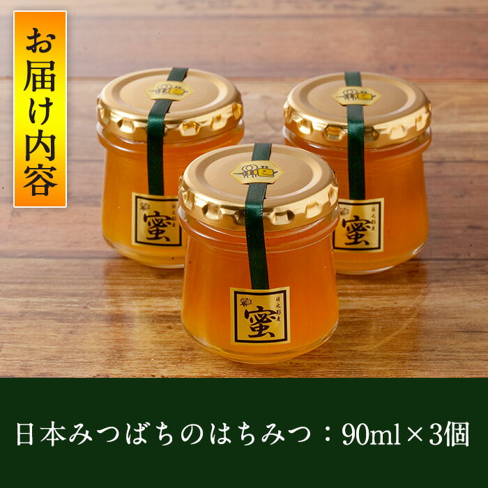 【ふるさと納税】日本みつばちのはちみつ(90ml×3個) はちみつ ハチミツ 蜂蜜 ハニー 純粋はちみつ【BO001】【みつばちBoon.】