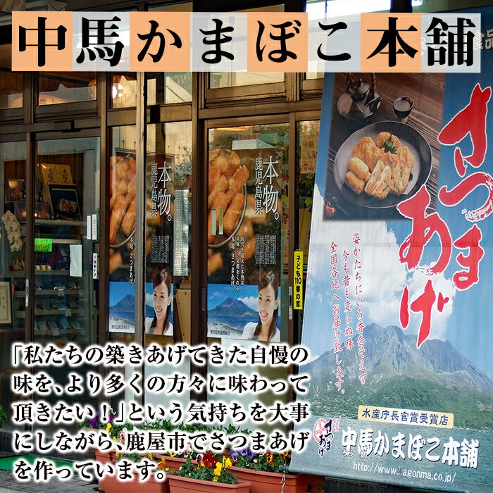 【ふるさと納税】真空さつまあげセット(計132枚・全5種)水産庁長官賞・鹿児島県知事賞など多くの賞を受賞している蒲鉾店のさつま揚げ【中馬かまぼこ本舗】