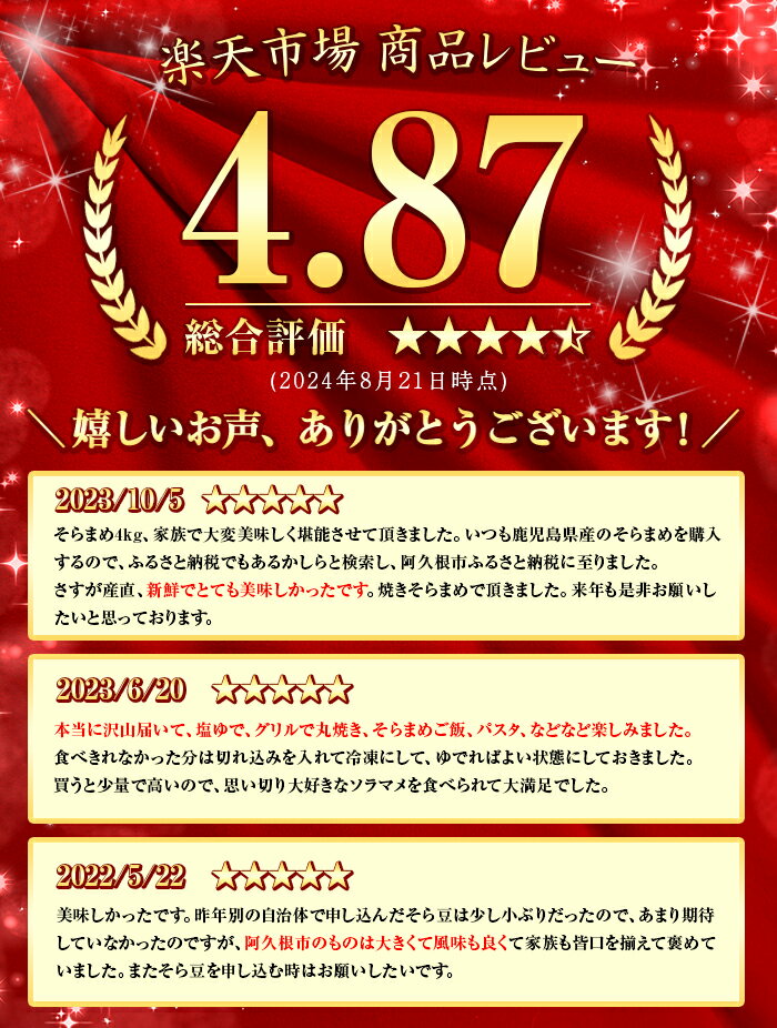 【ふるさと納税】＜先行予約受付中！2026年4月中旬以降順次発送予定＞春の味覚の鹿児島県産そらまめ(4kg) 大容量 国産 野菜 そら豆 ソラマメ セット 詰合せ 詰め合わせ 旬 ベジタブル 期間限定 AL規格 国産 鹿児島県産 阿久根市産 冷蔵【鹿児島いずみ農業協同組合】akn018-11