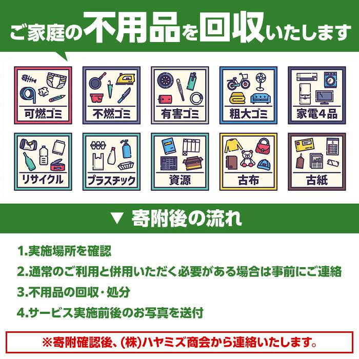 【ふるさと納税】＜回収量が選べる！＞【鹿児島県阿久根市内限定】ご家庭の不用品...