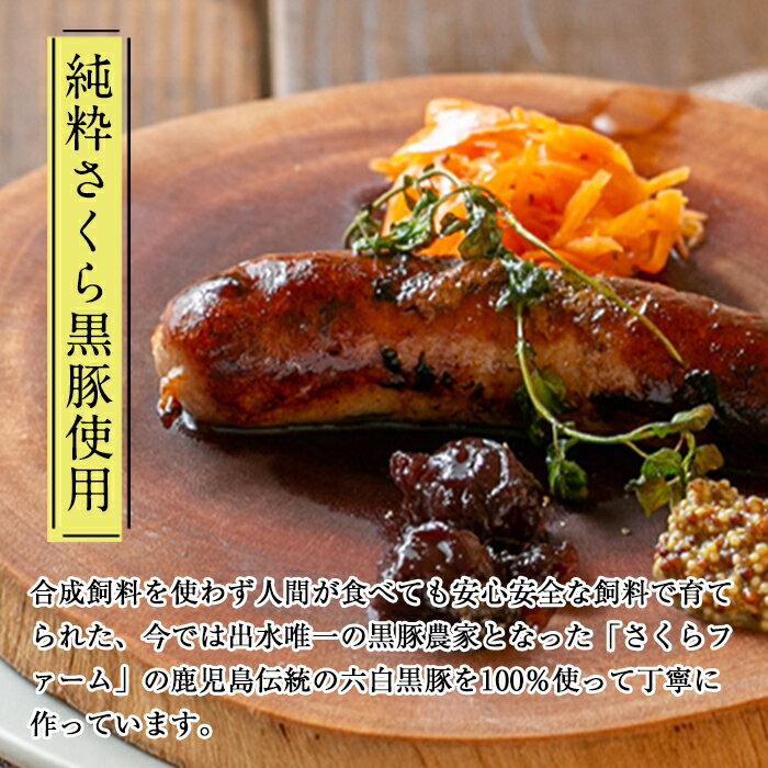 【ふるさと納税】純粋さくら黒豚を使用した生サルシッチャ4種・ピッツア2種（計6種セット)豚肉 黒豚 ソーセージ みかん レモン ローズマリー ガーリック ゴルゴンゾーラチーズ くるみ ピザ ハチミツ はちみつ 冷凍 BBQ おつまみ おかず アウトドア【マルチェロ】