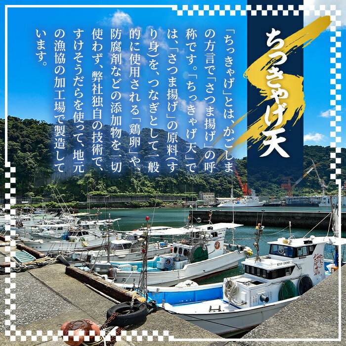 【ふるさと納税】ちっきゃげ天のさつま揚げ(合計10袋・5種×各2袋) 鹿児島 魚 魚介 さつま揚げ 練り物 棒天 鶏卵不使用 ノンアレルギー 無添加 おかず 弁当 惣菜 冷蔵 小分け パック 詰合せ セット 国産【ちっきゃげ天】 2