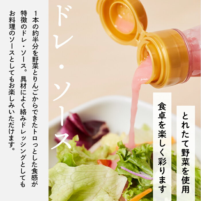【ふるさと納税】＜母の日ギフト＞テレビで紹介されたドレッシング！ミニ ドレ・ソース 4本 ギフト＜いんげん・赤ピーマン・赤しそ・たまねぎ＞(計4本・各100ml)ドレッシング ソース セット 手作り 国産 鹿児島産【たるみず畑】A1-0762
