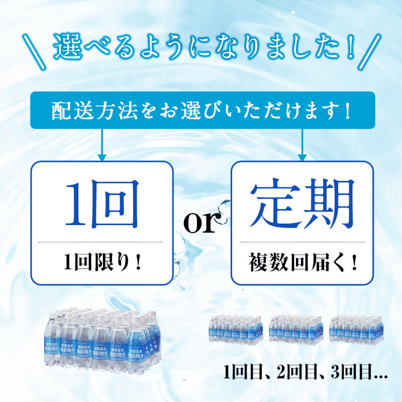 【ふるさと納税】 【配送方法が選べる】炭酸水 強炭酸 500ml (通常便：24本 /定期便：24本×6～10回・計144~240本) 鹿児島県垂水市 財寶温泉 強炭酸水 送料無料 シリカ 温泉水