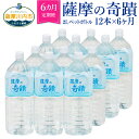 【ふるさと納税】天然アルカリ温泉水 薩摩の奇蹟 2L ペットボトル×12本 6カ月お届け HS-302 送料無料 天然温泉水 シリカ水 国産 アルカ..