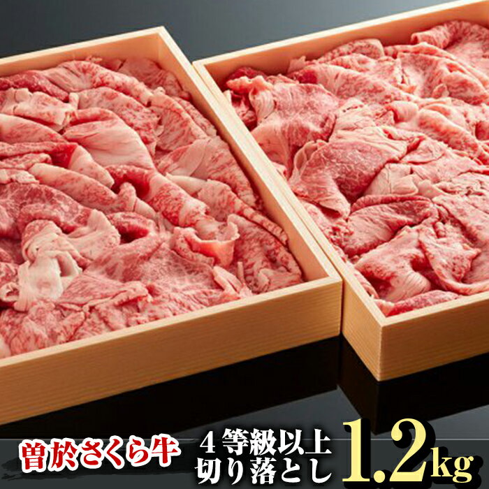 希少！曽於さくら牛 切り落とし1,2kg(600g×2箱) 鹿児島県産 国産 黒毛和牛 和牛 牛肉 牛 肉 モモ肉 バラ肉 切り落とし 冷凍【福永産業】