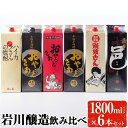 【ふるさと納税】岩川醸造飲み比べ1800mlパック6本セット