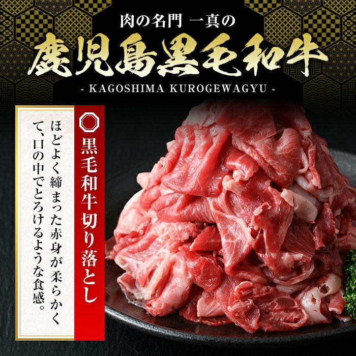 【ふるさと納税】鹿児島黒毛和牛切り落とし(800g)国産 牛肉 鹿児島県産 黒毛和牛 肉 精肉 牛 切り落とし 小分け【肉の名門　一真】