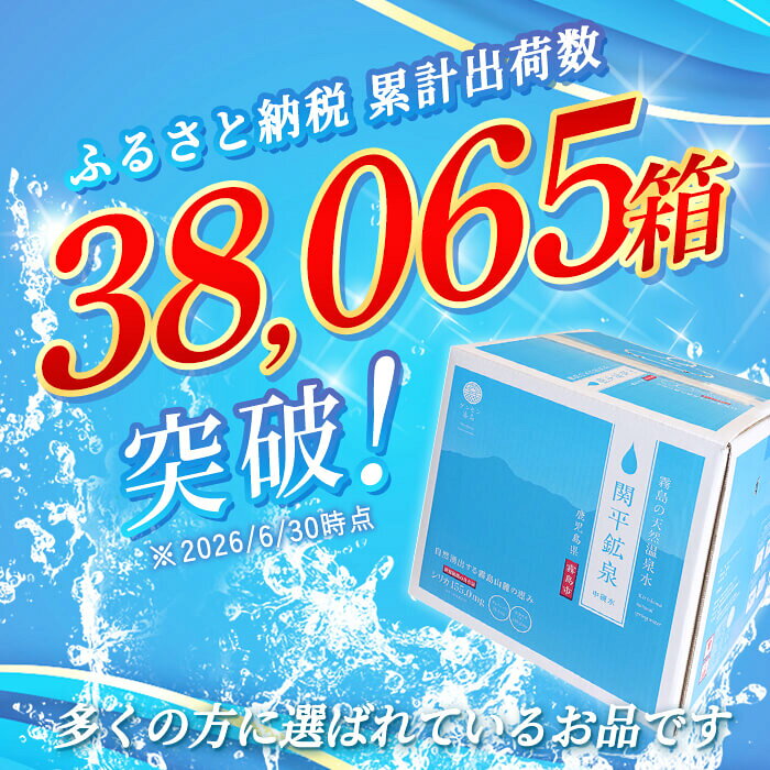 【ふるさと納税】【寄附額改定】《選べる定期》関平鉱泉水10L(2箱×3回・1箱×5回・2箱×6回)定期便♪ 水 ミネラルウォーター 温泉水 シリカ シリカ水 ミネラル成分 飲料水 天然水【関平鉱泉所】
