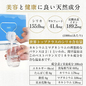 【ふるさと納税】関平鉱泉水20L×1箱ずつ6回お届けする定期便♪水 ミネラルウォーター 温泉水 シリカ シリカ水 ミネラル成分 飲料水【関平鉱泉所】