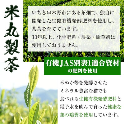 鹿児島県いちき串木野市 【ふるさと納税】鹿児島緑茶「自然のかおり」セット(緑茶9袋、粉末緑茶2袋)30年以上前から有機栽培に取り組んで育てた緑茶です!【米丸製茶】 画像2
