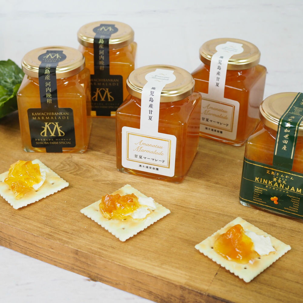 【ふるさと納税】【鹿児島県南さつま市産】マーマレードセット 6本(3種) 金柑 甘夏 河内晩柑 ジャム マーマレード 朝食 パン 清木場果樹園 南さつま市 送料無料