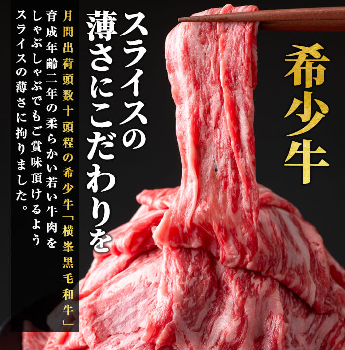 【ふるさと納税】鹿児島県志布志市産横峯黒毛和牛の赤身すき焼き・しゃぶしゃぶ肉(計700g・350g×2P) 鹿児島県産 国産 牛肉 牛 スライス 希少牛 モモ ウデ バーベキュー BBQ すき焼き しゃぶしゃぶ【エル三和】c0-120 f462217-shibushi-10001754 鹿児島県志布志市 サンプル画像3