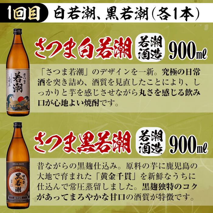 【ふるさと納税】≪定期便・全3回≫ちょい飲み志布志定期便 計5.9L超！毎月焼酎をお届け！志布志を代表する3つの蔵元の地元で定番の本格焼酎をお楽しみください！3回目は太久保酒造のプレミア焼酎「鸞」をお届け！お湯割り・水割り・ロック・ストレート【江川商店】t0038-001