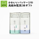 楽天鹿児島県南九州市【ふるさと納税】かわいいパッケージの高級知覧茶2本ギフト