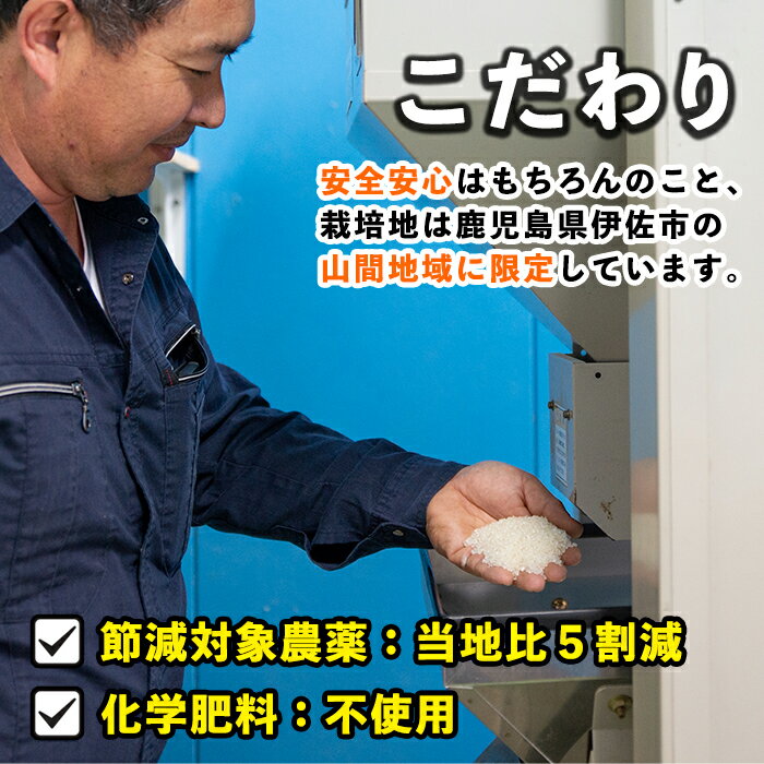 【ふるさと納税】【定期便3回】かめさんのお米食べ比べ定期便(計15kg・5kg×3ヶ月)ひのひかり5kg・あきほなみ5kg・なつほのか5kg《無洗米》国産 白米 精米 無洗米 伊佐米 お米 米 生産者 定期便 【Farm-K】