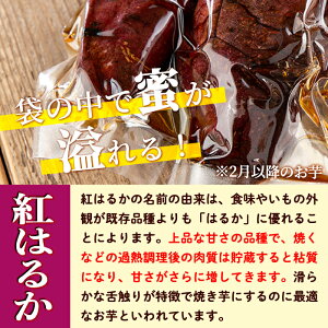 【ふるさと納税】ふみおじいちゃんのやきいも(紅はるか・計1.3kg)冷凍 パック 小分け サツマイモ 焼き芋 天然スイーツ 焼芋 紅はるか【いさ工房】