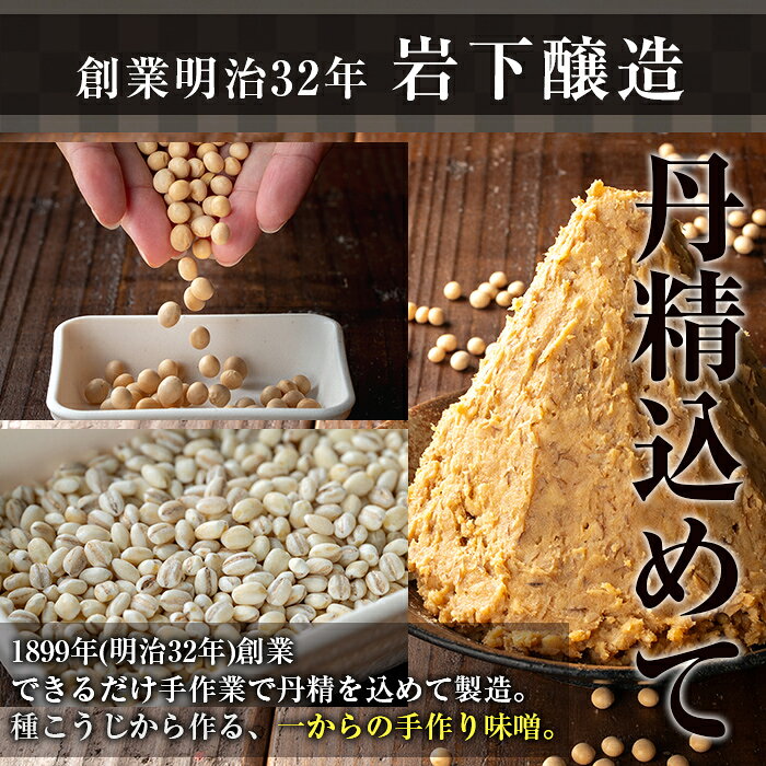 【ふるさと納税】本格手作り 田舎味噌 5kg 味噌 みそ 麦味噌 麦みそ 味噌汁 みそ汁 手作り 調味料 はだか麦【岩下醸造】