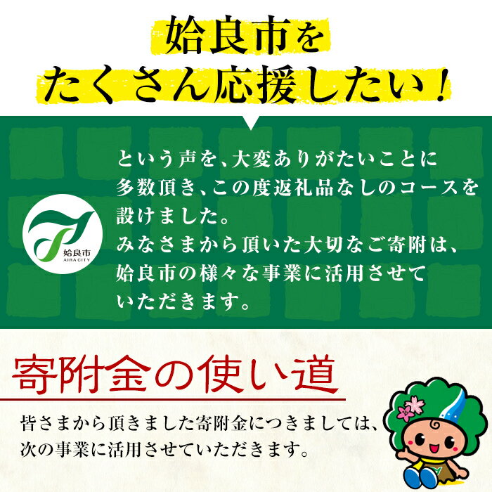 【ふるさと納税】≪返礼品なし≫鹿児島県姶良市への寄附【姶良市】