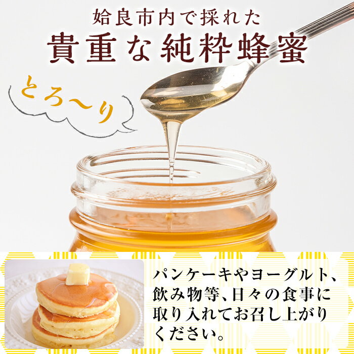 【ふるさと納税】【数量限定】国産！純粋はちみつ(600g)姶良市内で採れた貴重な純粋蜂蜜をお届け【神谷養蜂】