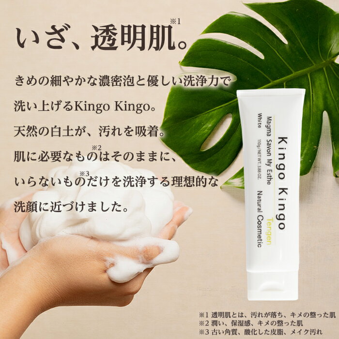 【ふるさと納税】リニューアル！白土洗顔料 kingokingo110g＆kingokingo クレンジングジェル140gセット(泡立てネット付)クレンジング ジェル 化粧品 美容成分配合 保湿 キメ 潤い 明るさ きんごきんご 泡立て ネット付き【てんげん】