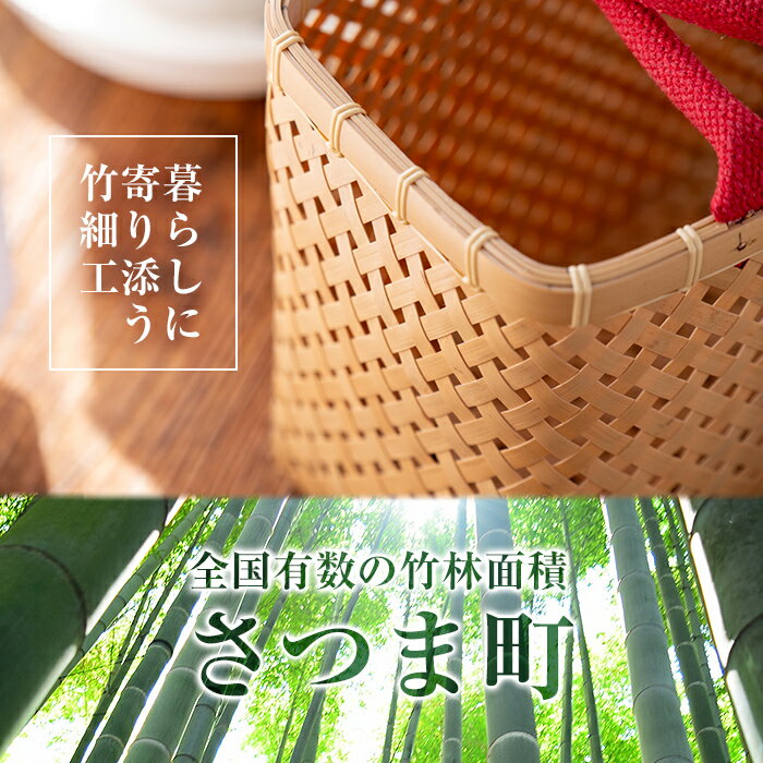 【ふるさと納税】【楽天限定】＜受注生産・数量限定＞取っ手の色が選べる！四角口・竹籠バッグ(二色編み1個・(約)縦20cm×横30cm×奥行14cm)竹製品 竹 竹篭 かご カゴ バックハンドバッグ ハンドメイド 手作り 天然素材 日用品【轟原】