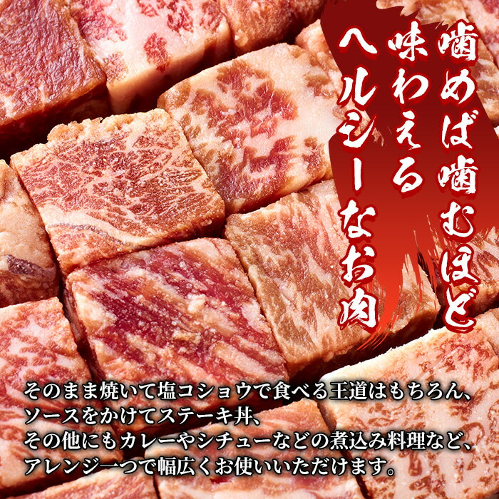 【ふるさと納税】＜A4等級＞鹿児島県産黒毛和牛のモモサイコロステーキ (計500g・250g×2P) 国産 九州産 牛肉 黒牛 黒毛和牛 和牛 お肉 おにく ステーキ さいころ すてーき もも肉 もも 赤身 シチュー 冷凍 送料無料【財宝】