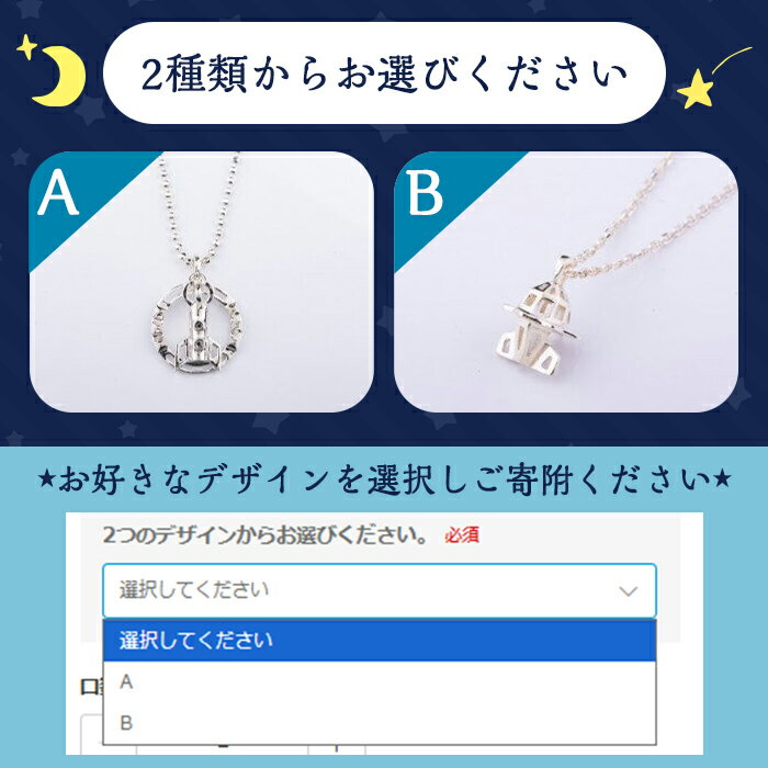 【ふるさと納税】「宙の家限定」 2種から選べる！オリジナルネックレス(1本) ロケット 宇宙 ジュエリー ネックレス アクセサリー ギフト プレゼント 【一般社団法人きもつき宇宙協議会】