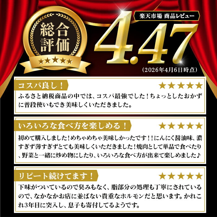 【ふるさと納税】＜選べる容量！＞豚生ホルモンにんにく醤油味付(約300g ～ 約5.28kg) 鹿児島 豚肉 ホルモン 生ホルモン にんにく 醤油 おかず 加工品 味付け 小分け パック 個包装 定期便 全3回 全6回 冷凍 冷凍食品 お弁当【肉のふくおか】