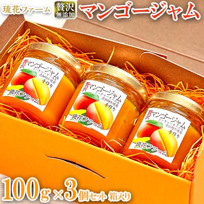 [琉花ファーム]贅沢無添加マンゴージャム100g3個セット箱入り