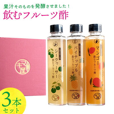 お酢飲料人気ランク28位　口コミ数「0件」評価「0」「【ふるさと納税】飲むフルーツ酢3本セット」