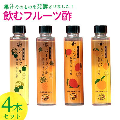 お酢飲料人気ランク5位　口コミ数「0件」評価「0」「【ふるさと納税】飲むフルーツ酢4本セット」