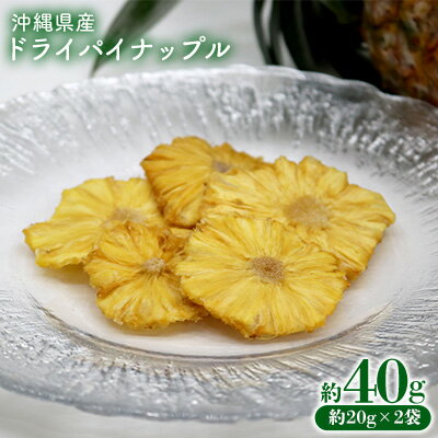 【ふるさと納税】沖縄県産ドライパイナップル　約20g×2袋　合計　約40g おきぽた ドライフルーツ マン..