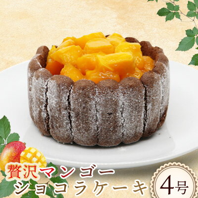 贅沢マンゴーショコラケーキ[4号サイズ] おきぽた ケーキ マンゴー スイーツ 専門店 チョコ フルーツデザート トロピカルスイーツ 沖縄 お土産 人気 おすすめ パーティー バースデー Xmasケーキ 誕生日 プレゼント 贈り物 ギフト お取り寄せ