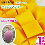 【ふるさと納税】【2024年発送】名護市最北端イナミファームの　優品　アップルマンゴー 1Kg