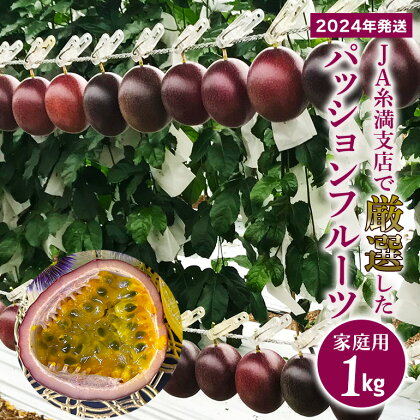 【2024年発送】JA糸満支店で厳選した「パッションフルーツ」家庭用 約1kg