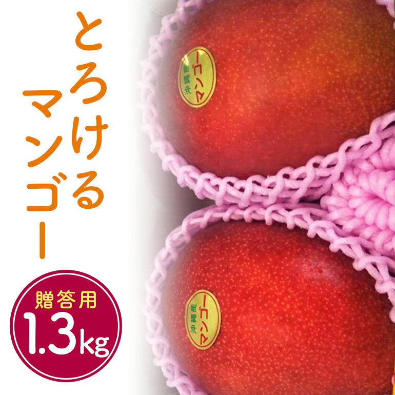 返礼品について 太陽の恵みをたっぷりうけたアーウィンマンゴー。 ひとくち食べれば、ジューシーで甘い南国の果実をかねよしマンゴーよりお届けします。 液肥や肥料にこだわり、減農薬栽培に努め上質なマンゴーを目指し、日々愛情込めて育てています。 沖縄での楽しい思い出とともに私たちが一生懸命育てたマンゴーをお召し上がりください。 太陽の恵みをいっぱいに受け、大切に育てられたマンゴーを皆様にお届けします。 【対応が出来ないこと】 ・お届け日（日付や曜日）のご指定はお受けできません。 ・発送の事前連絡、発送後の報告は行っておりません。 ・のし、ラッピング等のギフト（お中元）対応は行っておりません。 【お届けに関して】 ・不在日や受取不可日、住所変更がある場合、お申し込み時に備考欄のメッセージにご入力ください。 ※寄附者様の都合によりお受取頂けなかった場合の再発送は致しかねます。 ・お申込み後に不在日や受取不可日、住所変更が発生した場合、改めてご連絡をお願いします。 ※尚、ご連絡が出荷時期に差し掛かっていた場合、内容によっては対応が出来ない場合があります。 ・当返礼品は「2024年（令和6年）」発送の返礼品です。 ※各種イベントや災害等により、配送に影響が出る可能性がございます。 ・発送期日は例年の発送状況を目安に設定しております。 ※天候や収穫状況によってはお届け時期が前後する事があります。 ・複数口を申し込みの場合、まとめての発送や時期をずらしての発送は収穫時期や天候等によって対応できない場合がございます。 ・台風など天候や収穫状況によって発送できない場合、来シーズンの発送や同寄附金額の別返礼品に変更など対応策についてのご連絡を原則、電子メールにてさせていただきます。 【その他 注意事項】 ・商品到着後すぐ、現物の確認をお願いいたします。万が一、不具合があった場合は到着日を含め3日以内に画像と合わせてメールにてご連絡をお願いいたします。お時間が過ぎてからの対応は致しかねます。 ・お申込上限数に達した場合は、予告なく受付を締切らせていただきます。 ・掲載画像はイメージです。 ・申込みのキャンセル及び寄附金の返金はできませんので、ご理解の上寄附下さい。 ・発送後のお届け先変更は寄付者様での対応となります。また、配送会社から着払いで別途料金が発生いたしますのでご注意ください。 返礼品の内容 名称 【2024年発送】かねよしマンゴーの甘くとろけるマンゴー1.3kg（大玉650g以上）（贈答用） 内容量 アーウィンマンゴー　1.3kg（2玉）大玉650g以上　贈答用※玉数の指定はできません。 申込み時期 発送方法 冷蔵 賞味期限 食べ頃については、同梱のパンフレットをご確認の上、お召し上がりください。 提供元 金善マンゴー ・寄附申込みのキャンセル、返礼品の変更・返品はできません。あらかじめご了承ください。 ・ふるさと納税よくある質問はこちら