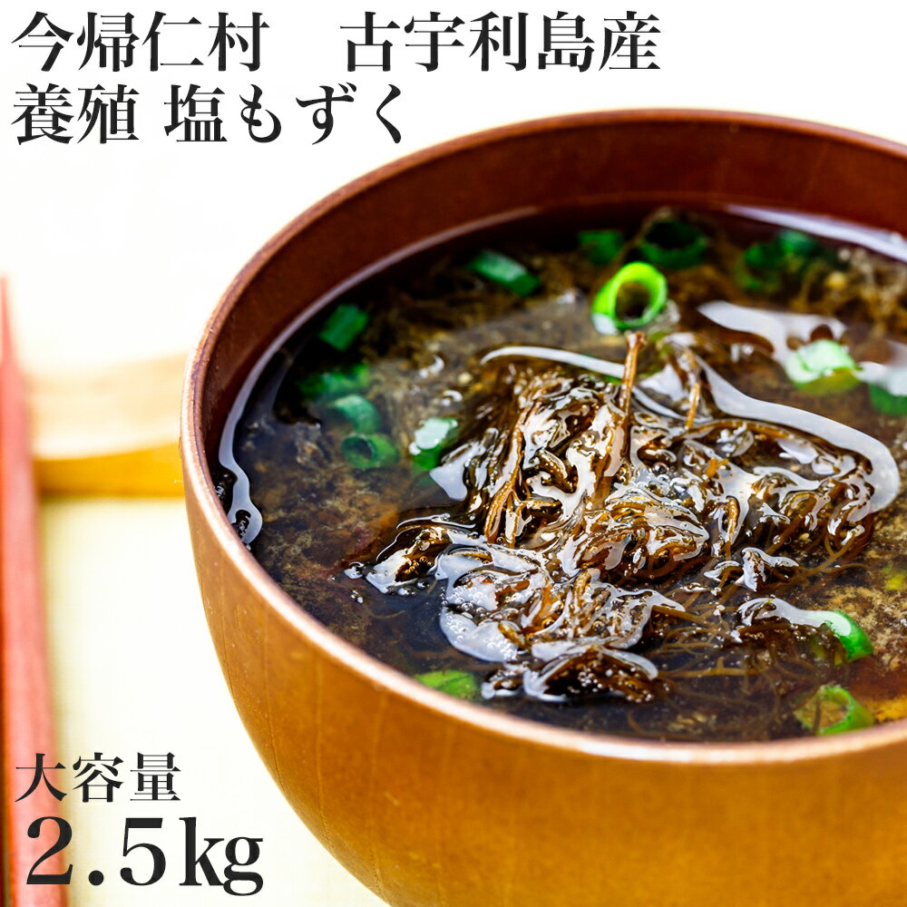 【ふるさと納税】今帰仁村　古宇利島産　養殖　塩もずく　業務用2.5kgのサムネイル