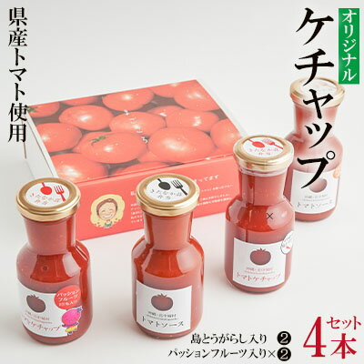 【ふるさと納税】【きたなかそう】県産トマト使用 オリジナルケチャップ2種4本セット