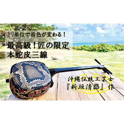 【ふるさと納税】最高級！沖縄伝統工芸士『新垣清昴』作・ミリ単位で音色が変わる、匠の限定三線