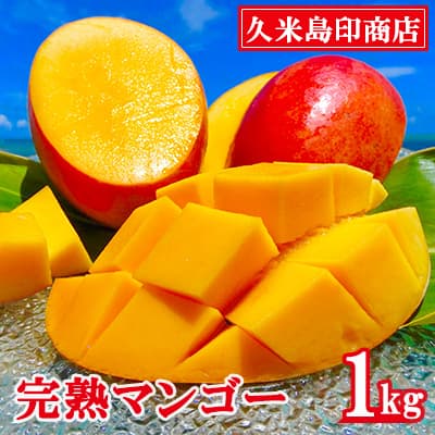 【2024年発送】久米島印商店 完熟マンゴー 1kg