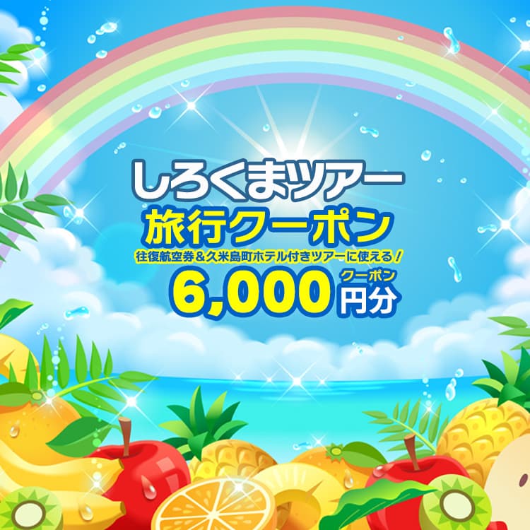 【ふるさと納税】【久米島町】しろくまツアーで利用可能 WEB旅行クーポン(6千円分）