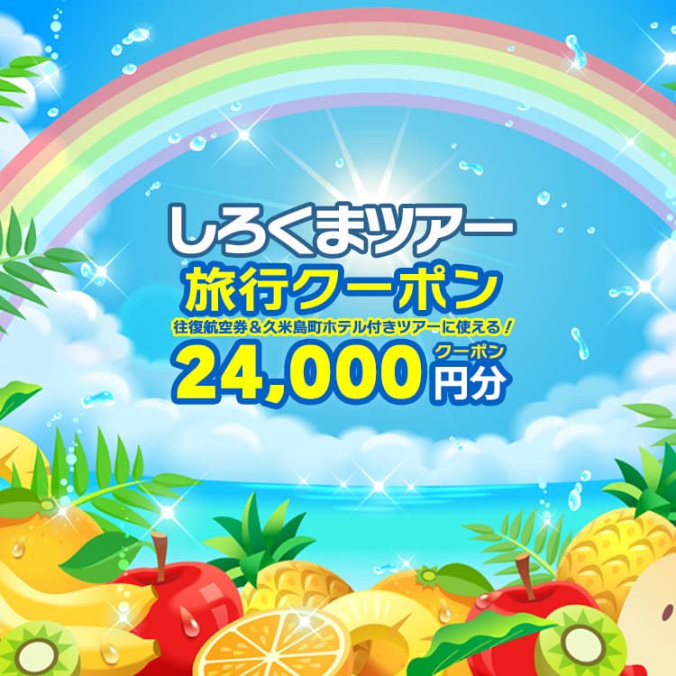 3位! 口コミ数「0件」評価「0」【久米島町】しろくまツアーで利用可能 WEB旅行クーポン(2万4千円分）