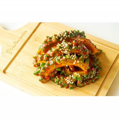 【ふるさと納税】【韓国鉄板料理 久ー韓】久米島産「ゴーヤーキムチ」4パック