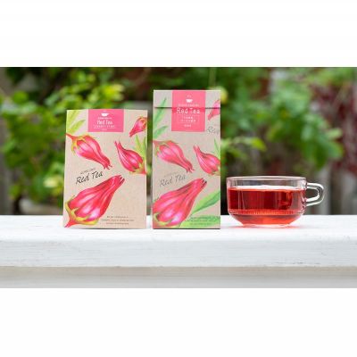 【ふるさと納税】久米島産 天然ローゼルティー「Red Tea」40包 ハーブティー ローゼル茶 レッドティー 赤色 島ハーブ ノンカフェイン カフェインレス ハイビスカス 酸味 美容 ダイエット ビタミンC デトックス 疲労回復 健康 おもてなし プレゼント ギフト 沖縄 国産